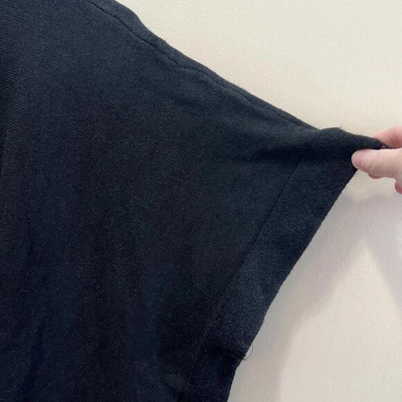 NWT / White Mark Womens Plush  Sweater Kimono BLACK - One Size - Picture 3 of 4